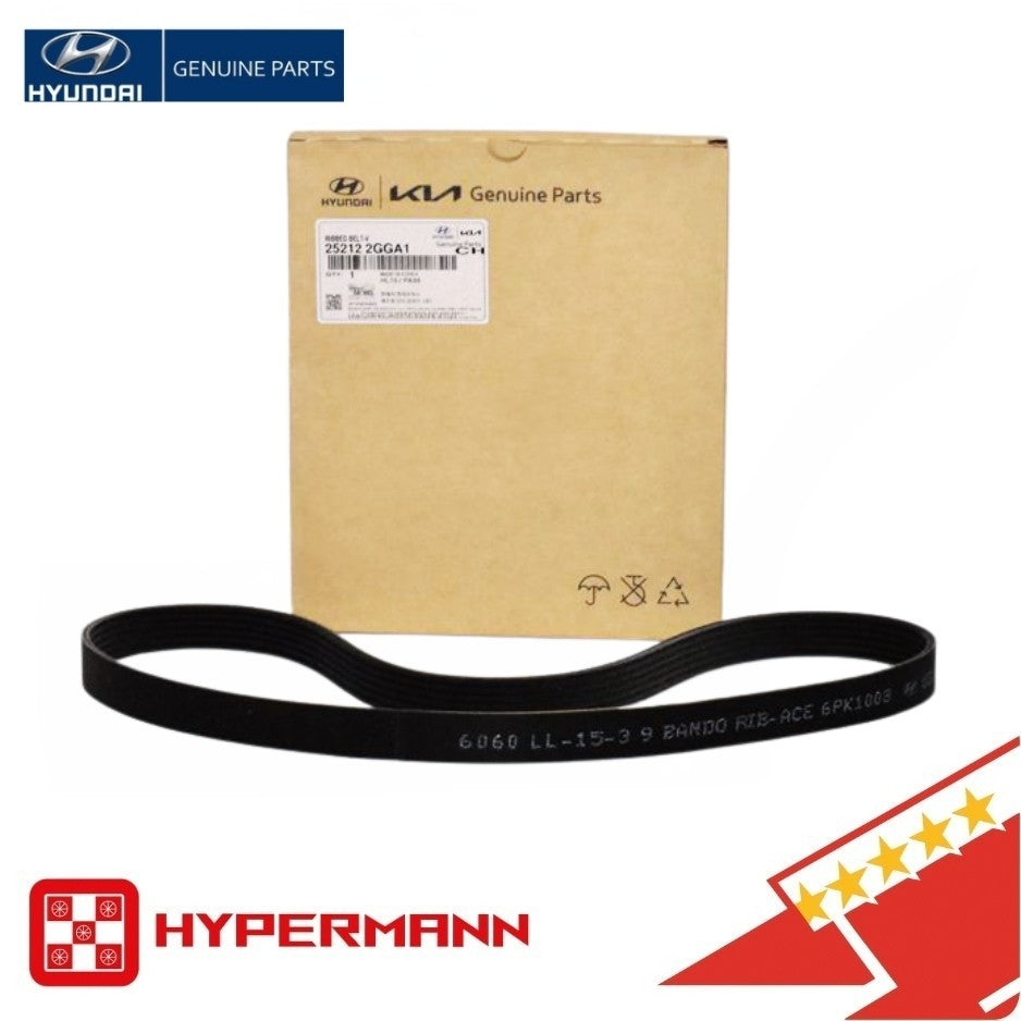 GENUINE👑 252122GGA1 Drive Belt V-Ribbed Serpantine HYUNDAI KIA 2016-22 2.0 2.4L