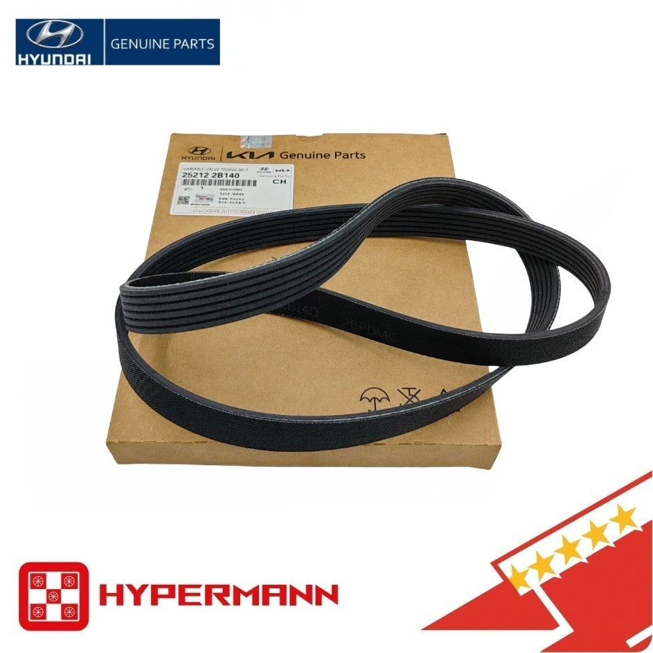 GENUINE👑252122B140 Drive Belt V-Ribbed For 12-19 Hyundai Accent & Kia Soul 1.6L