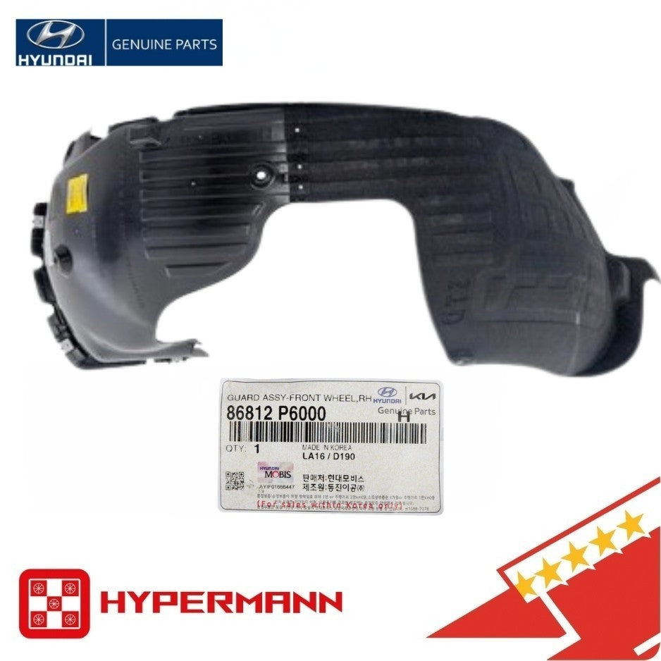 GENUINE👑 86812P6000 Front RIGHT Fender Liner Inner for Hyundai Santa Fe 24-26