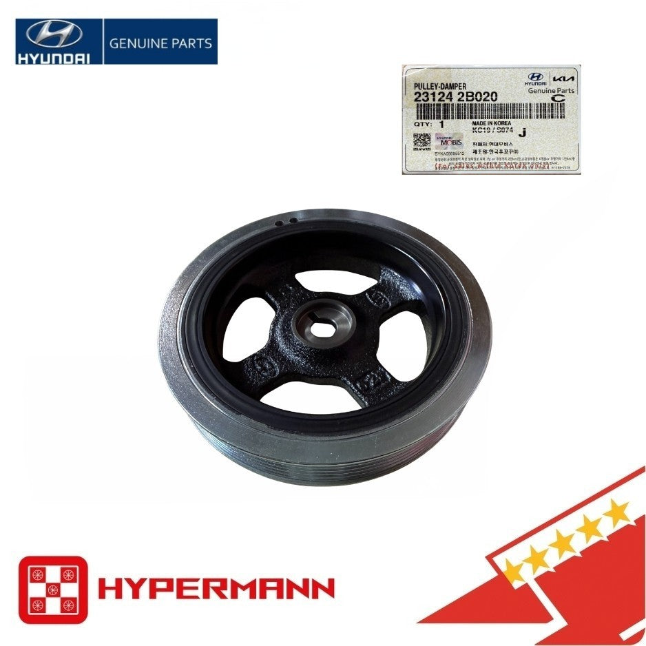 ☑️Genuine 231242B020 Crankshaft Pulley  Vibration Damper FOR  HYUNDAI KIA 1.6L