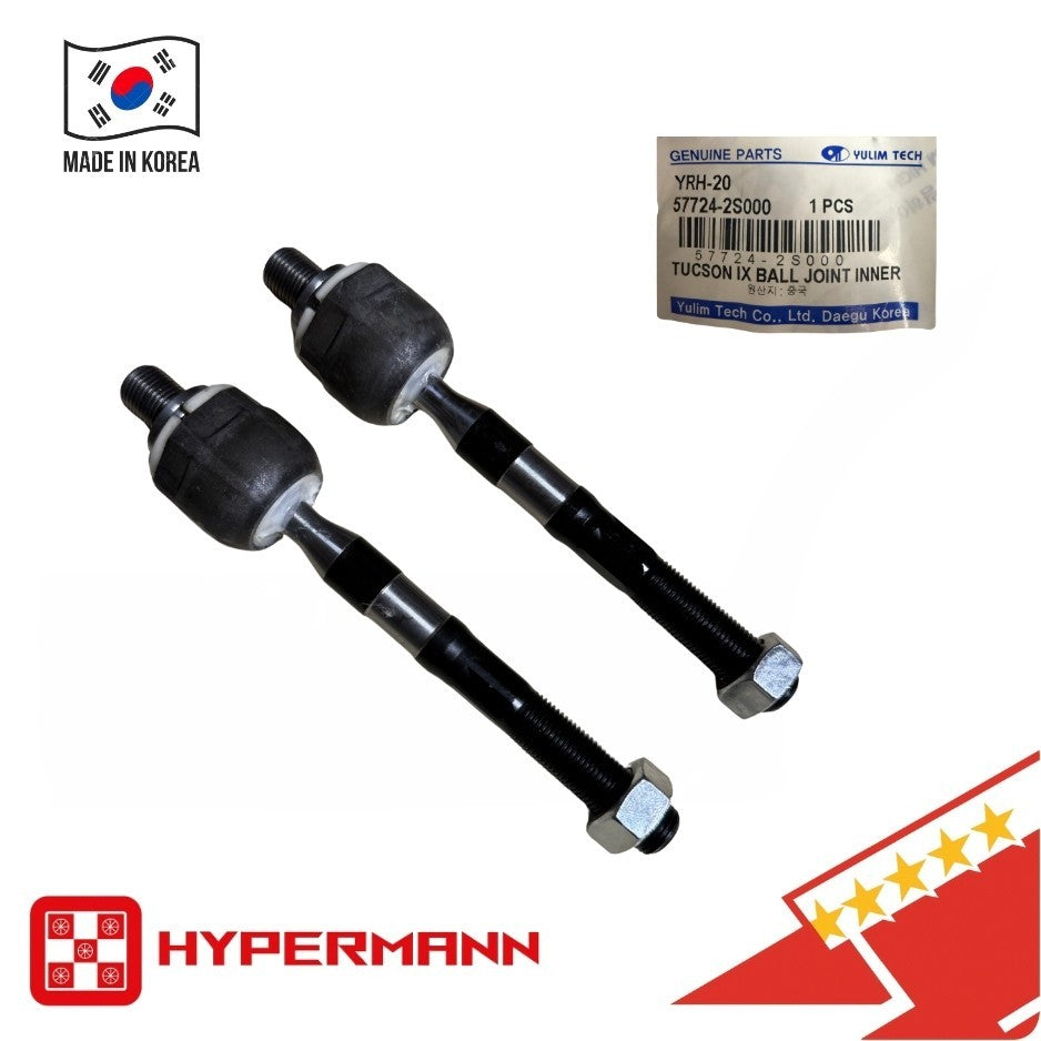 YULIM 2 PCS SET 577242S000 Front Inner Tie Rod End for Tucson 10-17 Kia Sportage