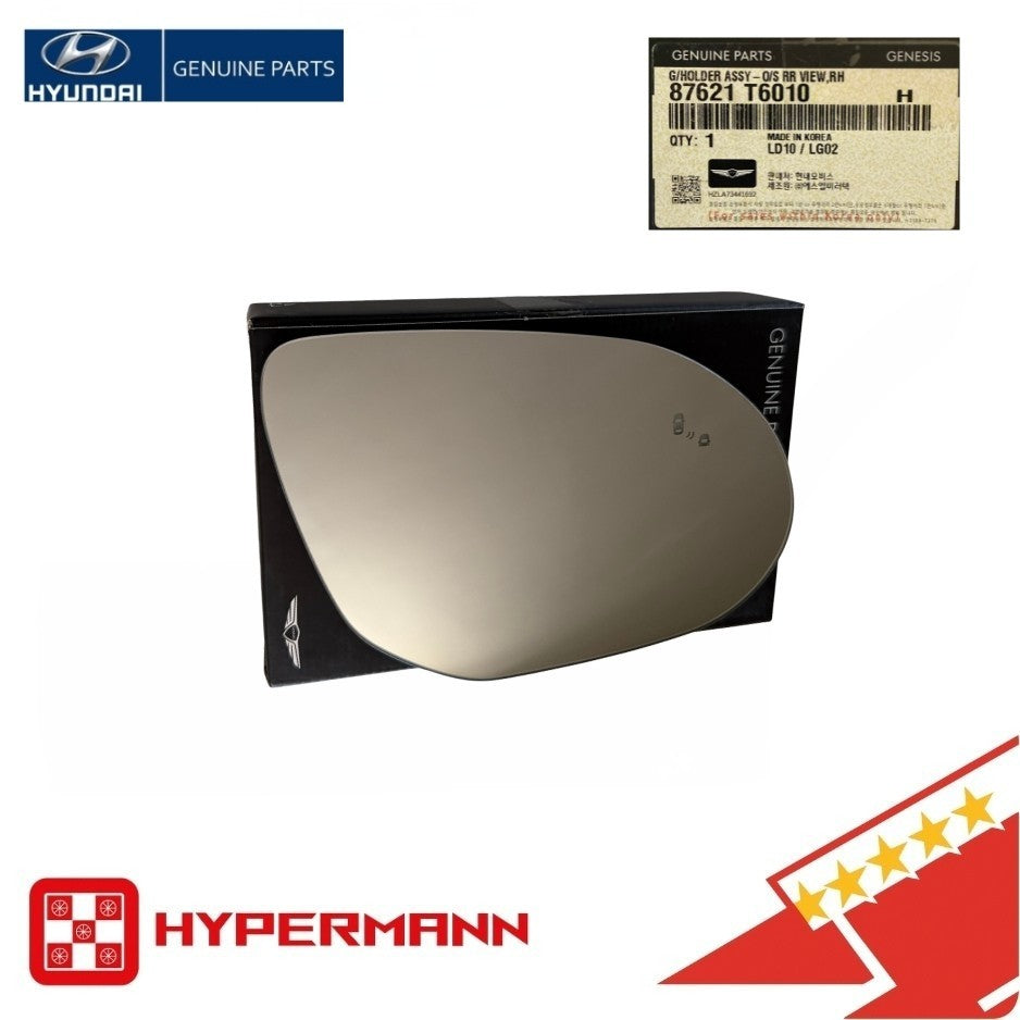 GENUINE👑 87621T6010 Mirror Glass RIGHT PASSENGER HEATED BSD Genesis GV80 21-25